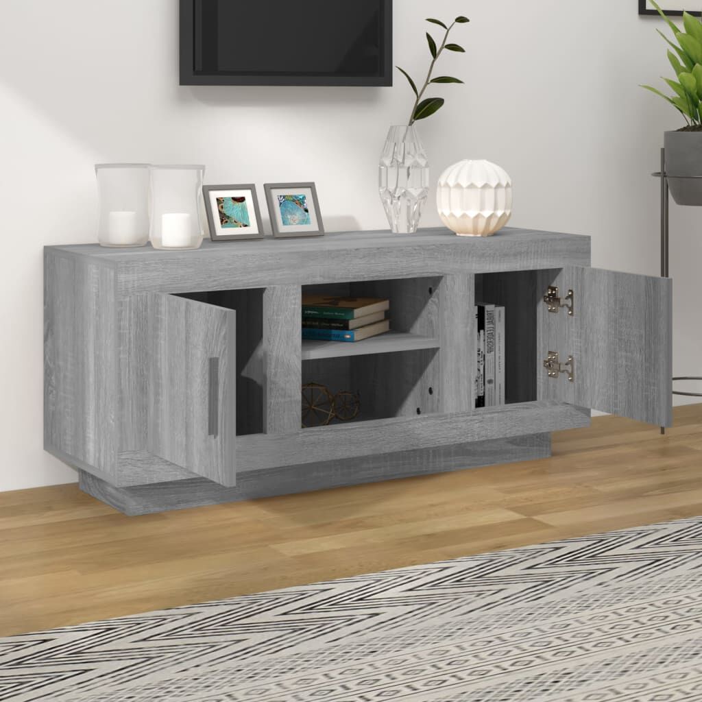 vidaXL Έπιπλο Τηλεόρασης Γκρι Sonoma 102x35x45 εκ. από Επεξεργ. Ξύλο