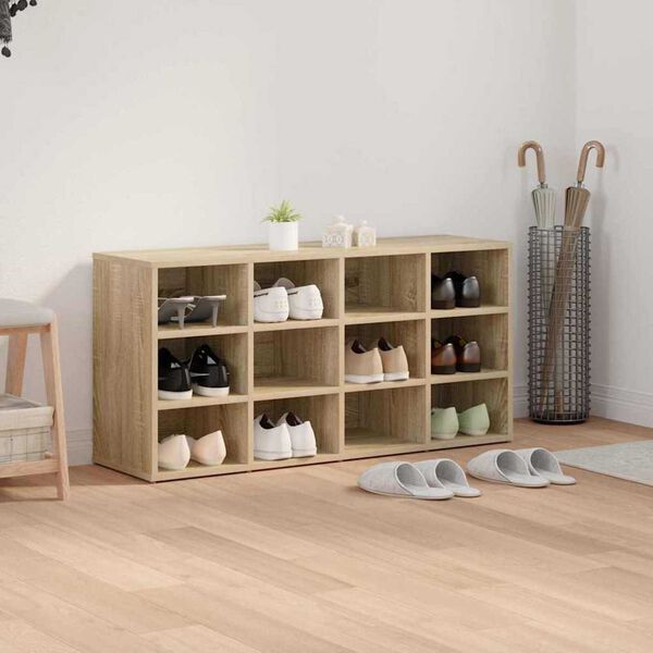 vidaXL Ντουλάπα Παπουτσιών με ράφι Sonoma Δρυς 103 x 30 x 51 εκ.
