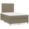 vidaXL &Kappa;&rho;&epsilon;&beta;ά&tau;&iota; Boxspring &mu;&epsilon; &Sigma;&tau;&rho;ώ&mu;&alpha; & LED Taupe 120x190 &epsilon;&kappa;. &Upsilon;&phi;&alpha;&sigma;&mu;ά&tau;&iota;&nu;&omicron;