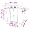 vidaXL Αποθήκη Κήπου Πράσινη 204 x 132 x 186 εκ. Μεταλλική