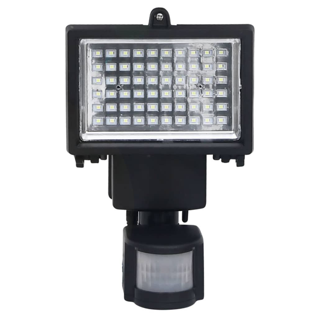 vidaXL Φωτιστικό Κήπου Ηλιακό LED με Σποτάκια Ανιχνευτή Κίνησης Μαύρο