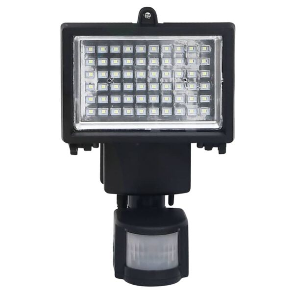 vidaXL Φωτιστικό Κήπου Ηλιακό LED με Σποτάκια Ανιχνευτή Κίνησης Μαύρο