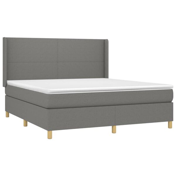vidaXL &Kappa;&rho;&epsilon;&beta;ά&tau;&iota; Boxspring &mu;&epsilon; &Sigma;&tau;&rho;ώ&mu;&alpha; & LED &Sigma;&kappa;.&Gamma;&kappa;&rho;&iota; 180x200 &epsilon;&kappa; &Upsilon;&phi;&alpha;&sigma;&mu;ά&tau;&iota;&nu;&omicron;