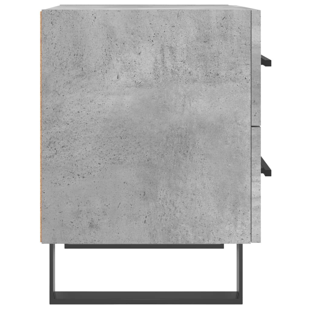 vidaXL Κομοδίνα 2 τεμ. Γκρι Σκυροδεμ. 40 x 35 x 47,5 εκ. Επεξεργ. Ξύλο