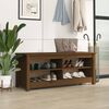 vidaXL Παπουτσοθήκη Μελί 110x38x45,5 εκ. από Μασίφ Ξύλο Πεύκου