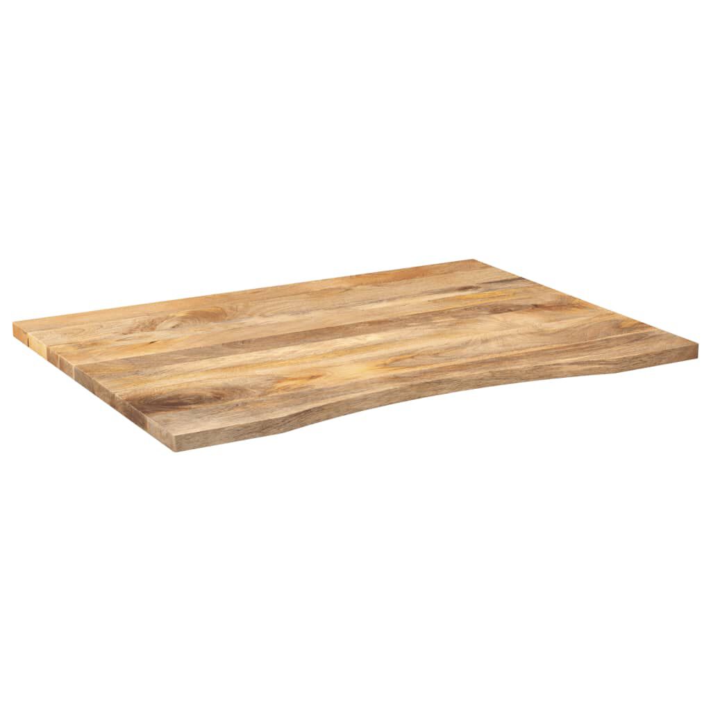 vidaXL Επιφάνεια Γραφείου Καμπύλη 100x80x2,5 εκ Μασίφ Ακατ. Μάνγκο