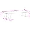 vidaXL Βάση Οθόνης Λευκή 40 x 20 x 8 εκ. από Ψημένο Γυαλί και Μέταλλο