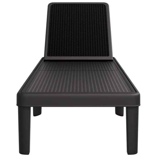 vidaXL Ξαπλώστρα Ρυθμιζόμενη σε 4 Ύψη 155,5x57x28 εκ. Πολυπροπυλένιο