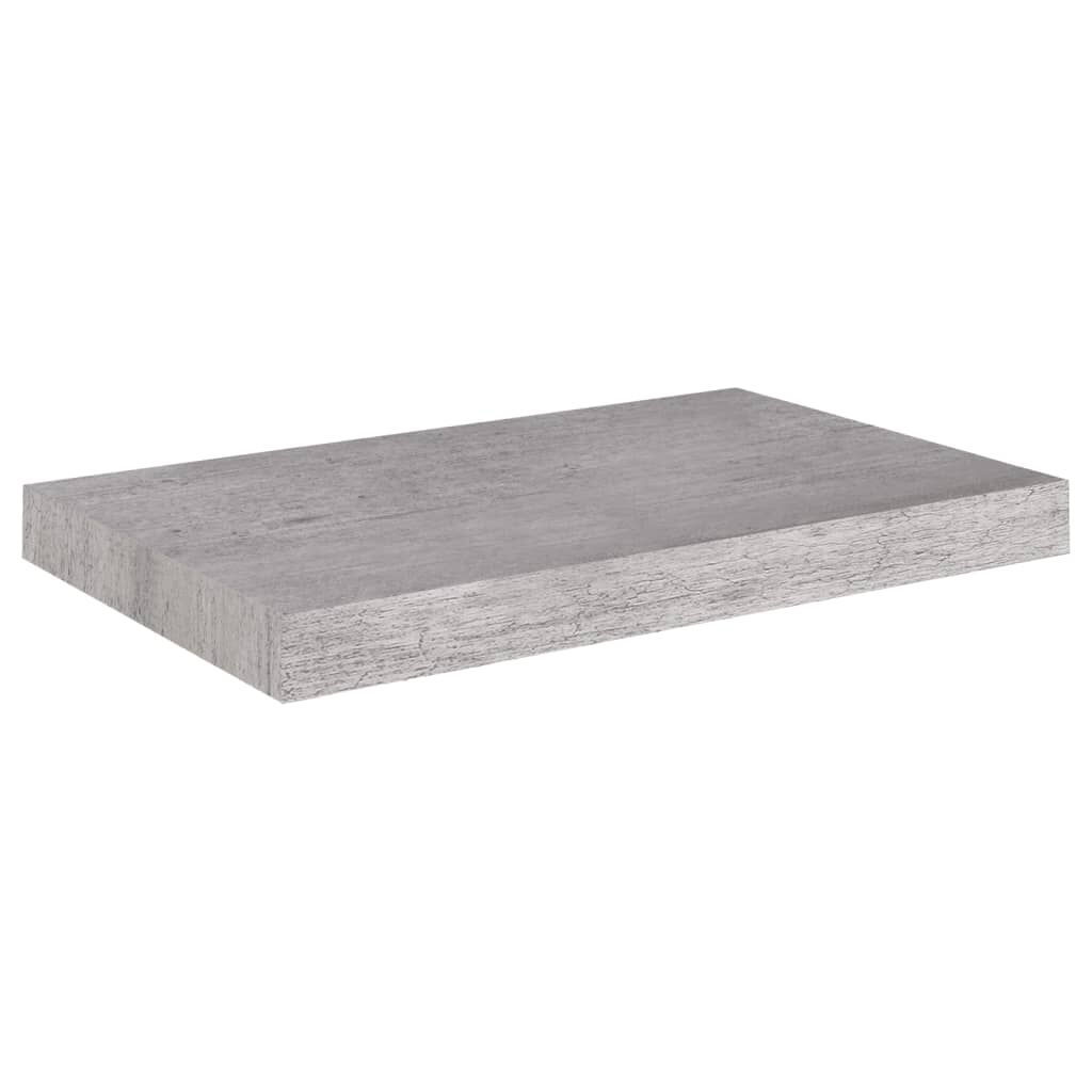 vidaXL Ράφι Τοίχου Γκρι Σκυροδέματος 50x23x3,8 εκ. από MDF