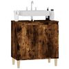 vidaXL Ντουλάπι Νιπτήρα Καπνιστή Δρυς 58x33x60 εκ. Επεξεργ. Ξύλο