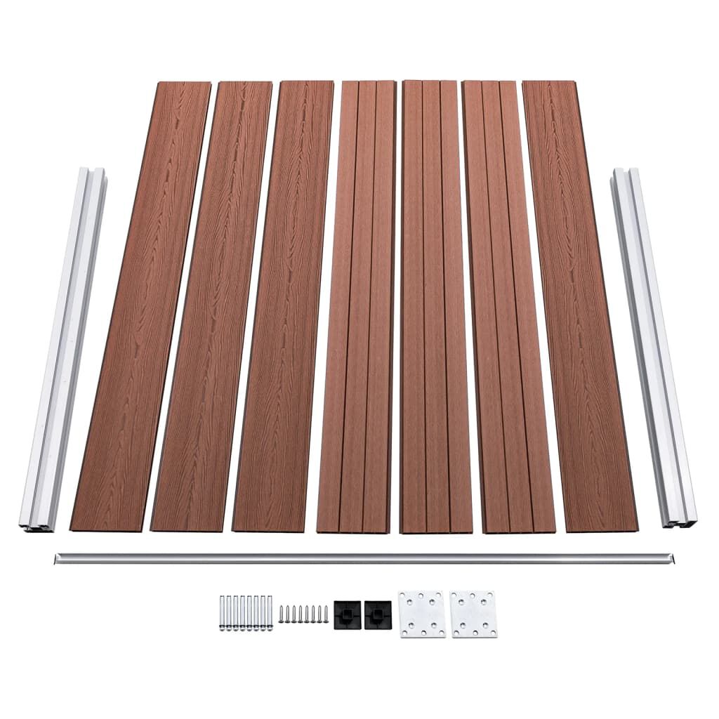 vidaXL Σετ Πάνελ Περίφραξης Καφέ 699 x 146 εκ. από WPC