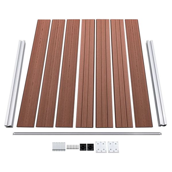 vidaXL Σετ Πάνελ Περίφραξης Καφέ 699 x 146 εκ. από WPC