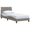 vidaXL Σκελετός Κρεβατιού Χωρίς Στρώμα Taupe 80x200 εκ. Υφασμάτινο