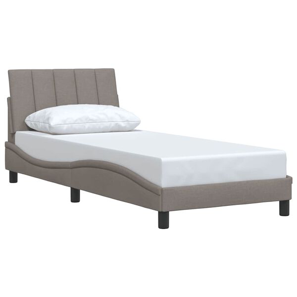 vidaXL Σκελετός Κρεβατιού Χωρίς Στρώμα Taupe 80x200 εκ. Υφασμάτινο