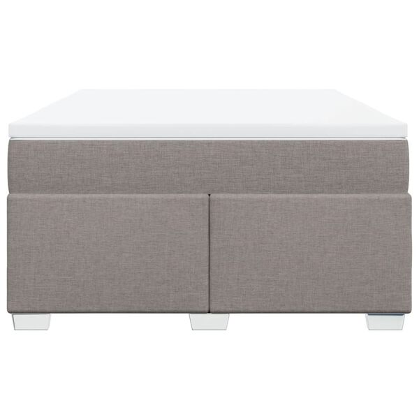 vidaXL &Kappa;&rho;&epsilon;&beta;ά&tau;&iota; Boxspring &mu;&epsilon; &Sigma;&tau;&rho;ώ&mu;&alpha; Taupe 160x200 &epsilon;&kappa;. &Upsilon;&phi;&alpha;&sigma;&mu;ά&tau;&iota;&nu;&omicron;