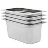 vidaXL &Lambda;&epsilon;&kappa;ά&nu;&epsilon;&sigmaf; Gastronorm 4 &tau;&epsilon;&mu;. GN 1/3 150 &chi;&iota;&lambda;. &alpha;&pi;ό &Alpha;&nu;&omicron;&xi;&epsilon;ί&delta;&omega;&tau;&omicron; &Alpha;&tau;&sigma;ά&lambda;&iota;