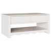 vidaXL Τραπεζάκι σαλονιού με συρτάρι Drammen Λευκό 99 x 55 x 45 εκ.