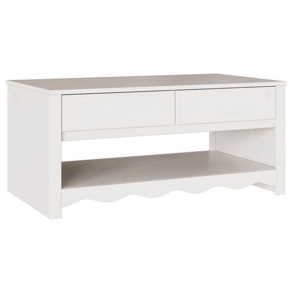 vidaXL Τραπεζάκι σαλονιού με συρτάρι Drammen Λευκό 99 x 55 x 45 εκ.