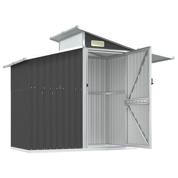 vidaXL Αποθήκη Κήπου Ανθρακί 270x130x208,5 εκ. Γαλβανισμένο Ατσάλι