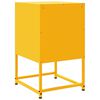 vidaXL Κομοδίνο Μουσταρδί 36x39x60,5 εκ. από Χάλυβα