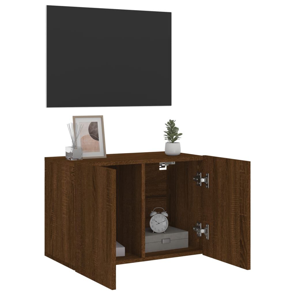vidaXL Ντουλάπι Τοίχου Τηλεόρασης Καφέ Δρυς 60 x 30 x 41 εκ.