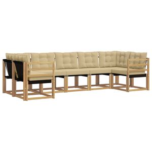 vidaXL &Sigma;&epsilon;&iota;&rho;ά &Kappa;&alpha;&nu;&alpha;&pi;έ &Epsilon;&xi;&omega;&tau;&epsilon;&rho;&iota;&kappa;&omicron;ύ &mu;&epsilon; &mu;&alpha;&xi;&iota;&lambda;ά&rho;&iota; 7 pcs &Lambda;&epsilon;&upsilon;&kappa;ό &kappa;&alpha;&iota; &Mu;&pi;&epsilon;&zeta;