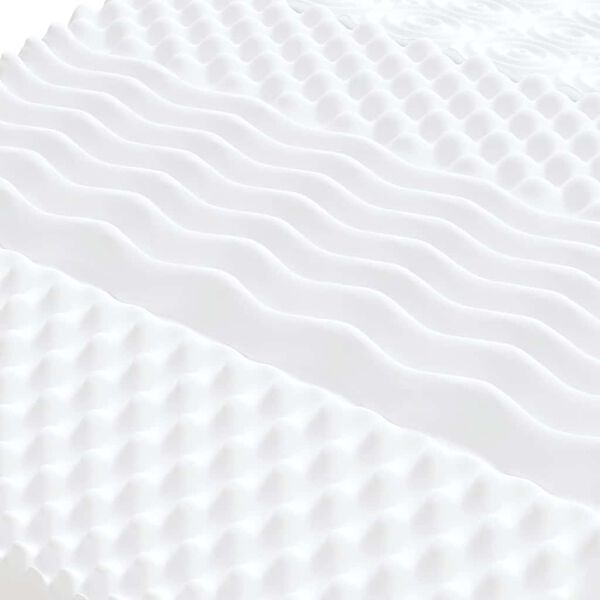 vidaXL Στρώμα Αφρού 7 Ζωνών Σκληρότητα 20 ILD Λευκό 180x210 εκ.