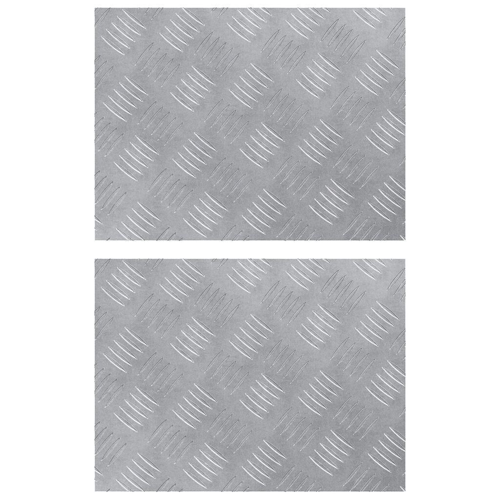 vidaXL Αλουμινένια Checker Plates - 2 Πακέτο, Αντιολισθητικά, 40x30 εκ.