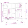vidaXL Τρόλεϊ Κουζίνας Sonoma Γκρι 87,5x38,5x84,5 εκ. Επεξ. Ξύλο
