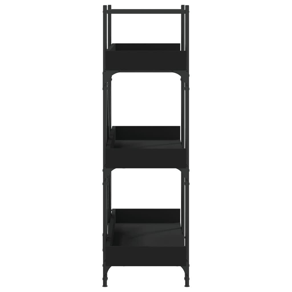vidaXL Βιβλιοθήκη 3 Επιπέδων Μαύρη 100x33x108,5 εκ. Επεξεργ. Ξύλο