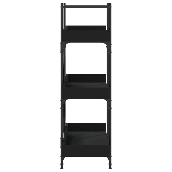 vidaXL Βιβλιοθήκη 3 Επιπέδων Μαύρη 100x33x108,5 εκ. Επεξεργ. Ξύλο