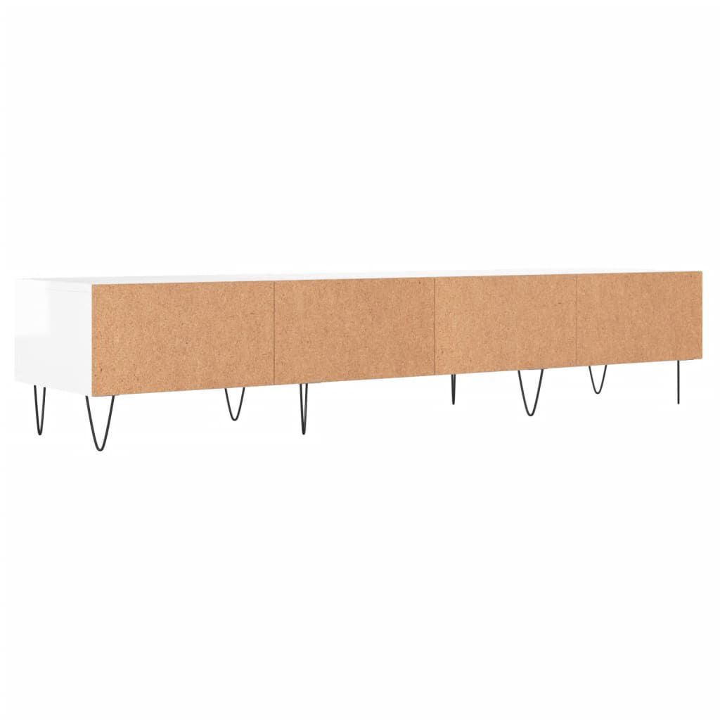 vidaXL Έπιπλο Τηλεόρασης Γυαλ. Λευκό 150x36x30 εκ. Επεξεργασμένο Ξύλο