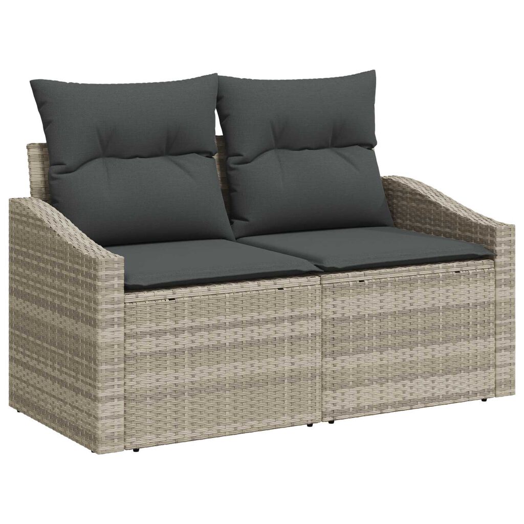 vidaXL Σετ Καναπέ Κήπου 7 pcs Ανοιχτό γκρι 100 x 55 x 73 εκ