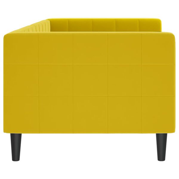 vidaXL Καναπές Κρεβάτι Κίτρινος 80 x 200 εκ. Βελούδινος