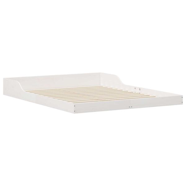 vidaXL Σκελετός Κρεβατιού Λευκό 160 x 210 cm Μασίφ ξύλο πεύκου