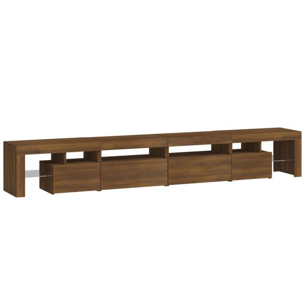 vidaXL Έπιπλο Τηλεόρασης με LED Καφέ Δρυς 260x36,5x40 εκ.