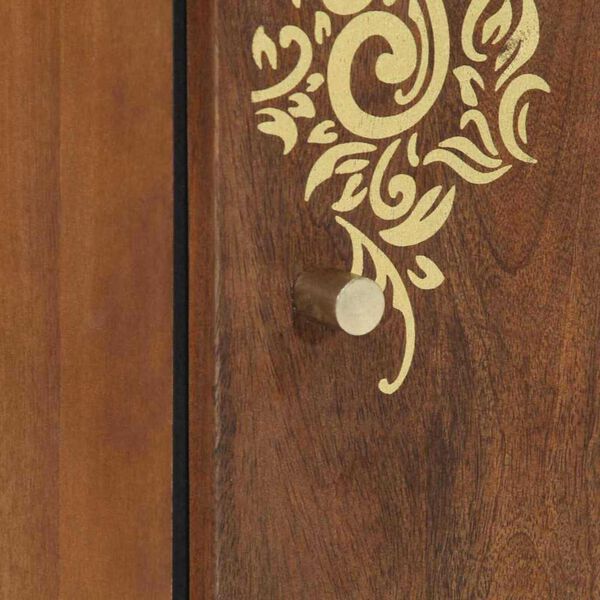 vidaXL Ντουλάπι Μπάνιου Καφέ 38 x 33.5 x 48 εκ. Μασίφ ξύλο μάνγκο