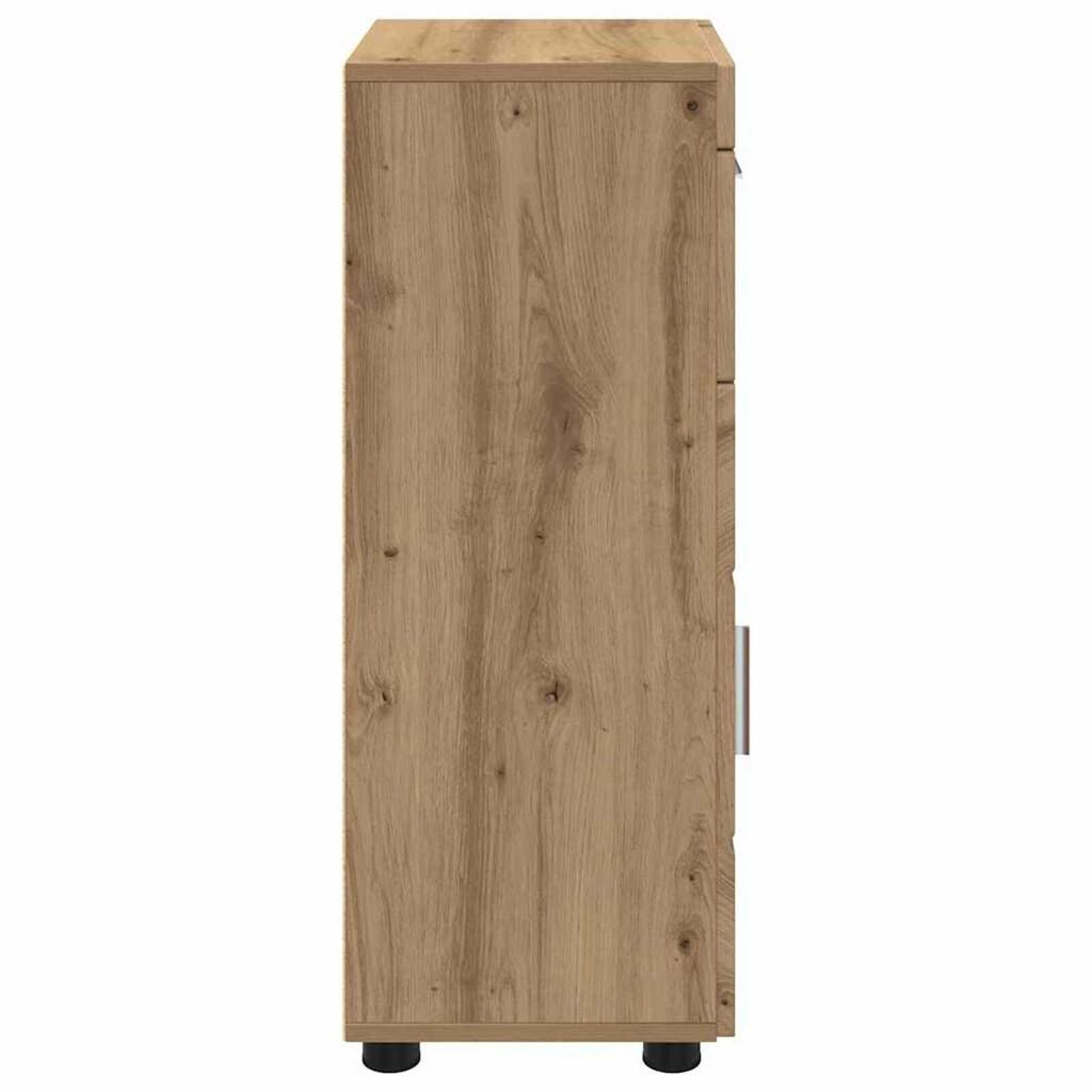 vidaXL Ντουλάπι Μπάνιου με αποθήκευση artisan δρυς 37 x 31.5 x 82 εκ