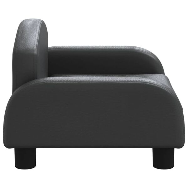 vidaXL Κρεβάτι Σκύλου Μαύρο 50 x 40 x 30 εκ. από Συνθετικό Δέρμα
