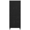 vidaXL Highboard &mu;&epsilon; &sigma;&upsilon;&rho;&tau;ά&rho;&iota; 2 pcs &Mu;&alpha;ύ&rho;&eta; &Omicron;&xi;&upsilon;ά 69,5 x 34 x 180 &epsilon;&kappa;.
