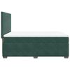 vidaXL Κρεβάτι Boxspring με Στρώμα Σκούρο Πράσινο 140x190εκ. Βελούδινο