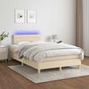vidaXL &Kappa;&rho;&epsilon;&beta;ά&tau;&iota; Boxspring &mu;&epsilon; &Sigma;&tau;&rho;ώ&mu;&alpha; & LED &Kappa;&rho;&epsilon;&mu; 120x190 &epsilon;&kappa;. &Upsilon;&phi;&alpha;&sigma;&mu;ά&tau;&iota;&nu;&omicron;
