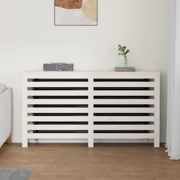 vidaXL Κάλυμμα Καλοριφέρ Λευκό 153 x19 x 84 εκ. από Μασίφ Ξύλο Πεύκου