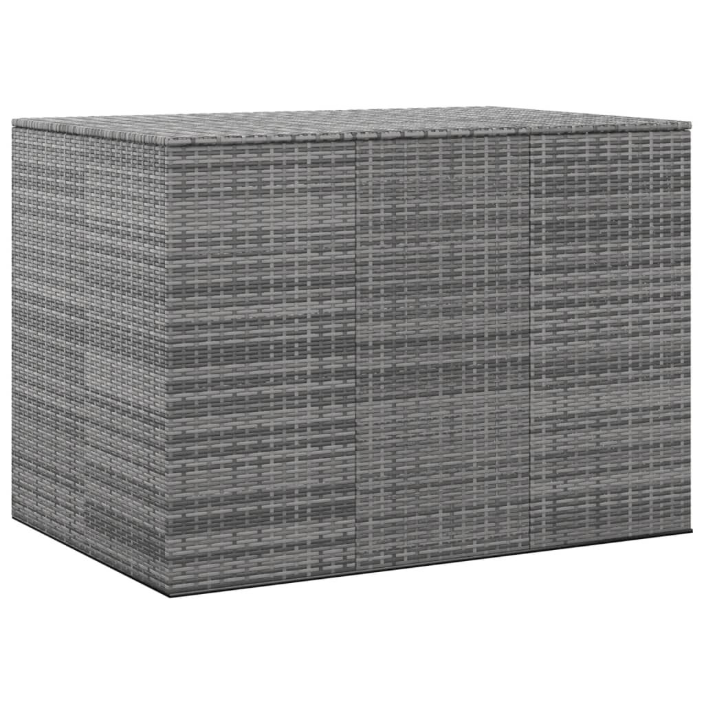 vidaXL Κουτί Μαξιλαριού Κήπου Γκρι 145x100x103 εκ. Ρατάν Πολυαιθ.