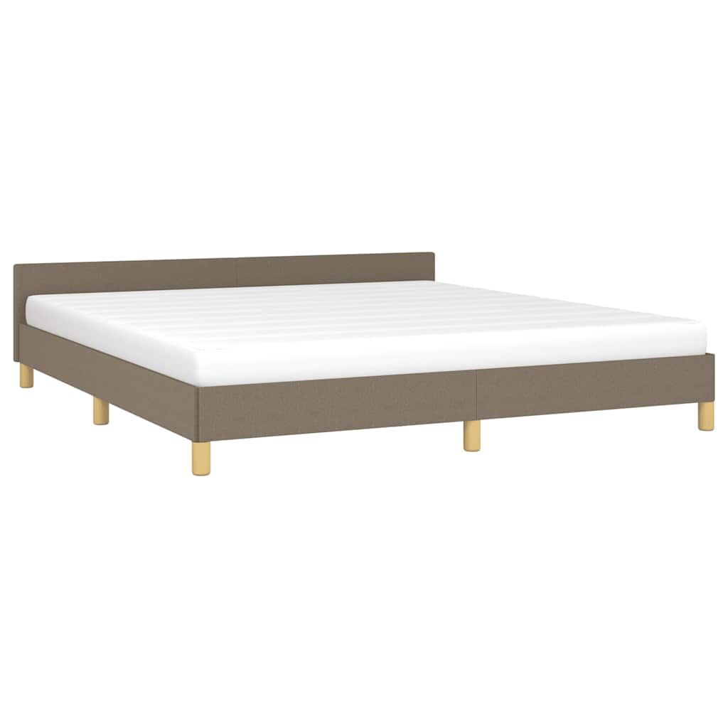 vidaXL Σκελετός Κρεβατιού Χωρίς Στρώμα Taupe 160x200 εκ. Υφασμάτινο