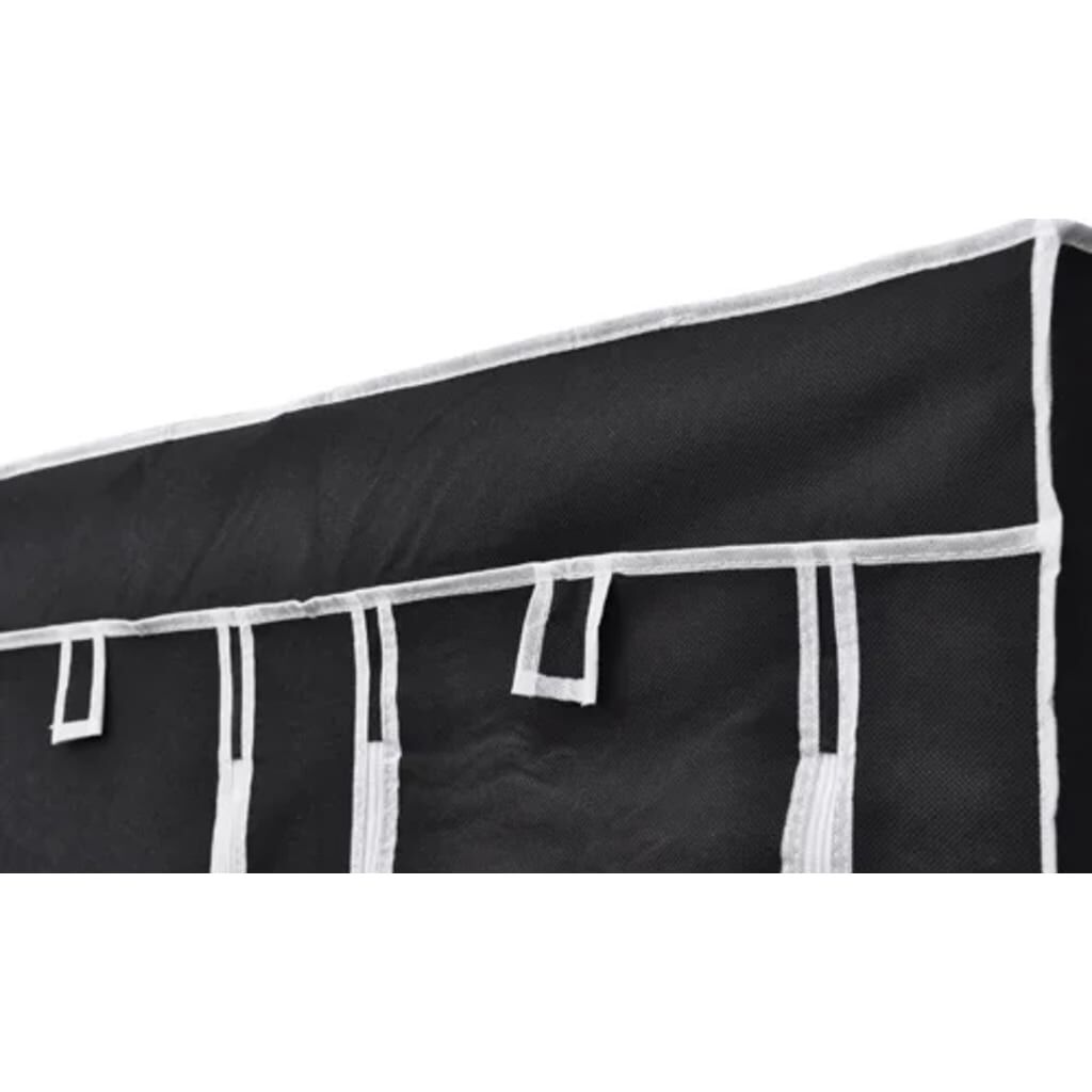 vidaXL Ντουλάπα Αναδιπλούμενη Μαύρη 110 x 45 x 175 εκ.