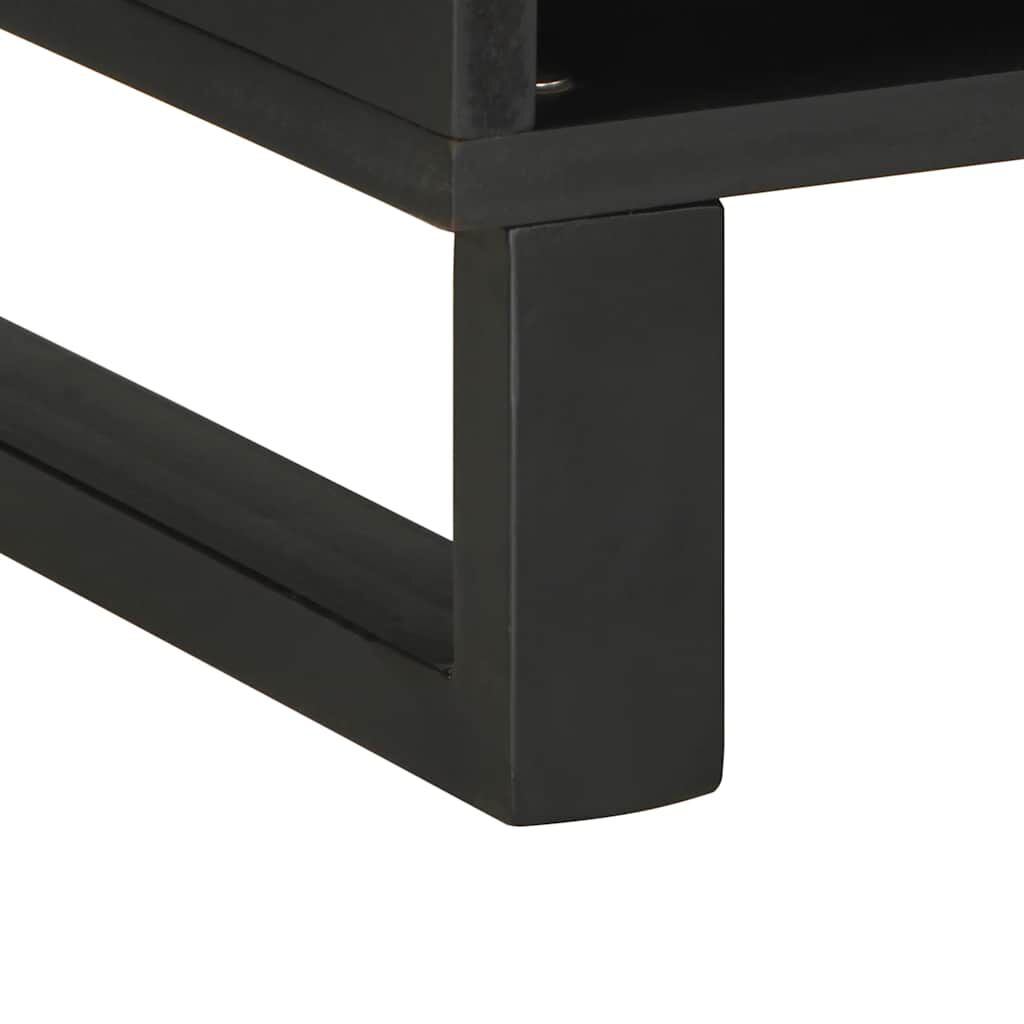 vidaXL Έπιπλο Τηλεόρασης Μαύρο 100 x 33 x 46 εκ. από Μασίφ Ξύλο Μάνγκο