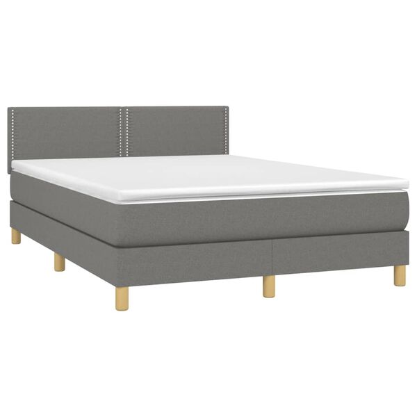 vidaXL &Kappa;&rho;&epsilon;&beta;ά&tau;&iota; Boxspring &mu;&epsilon; &Sigma;&tau;&rho;ώ&mu;&alpha; &Sigma;&kappa;&omicron;ύ&rho;&omicron; &Gamma;&kappa;&rho;&iota; 140x190 &epsilon;&kappa;. &Upsilon;&phi;&alpha;&sigma;&mu;ά&tau;&iota;&nu;&omicron;