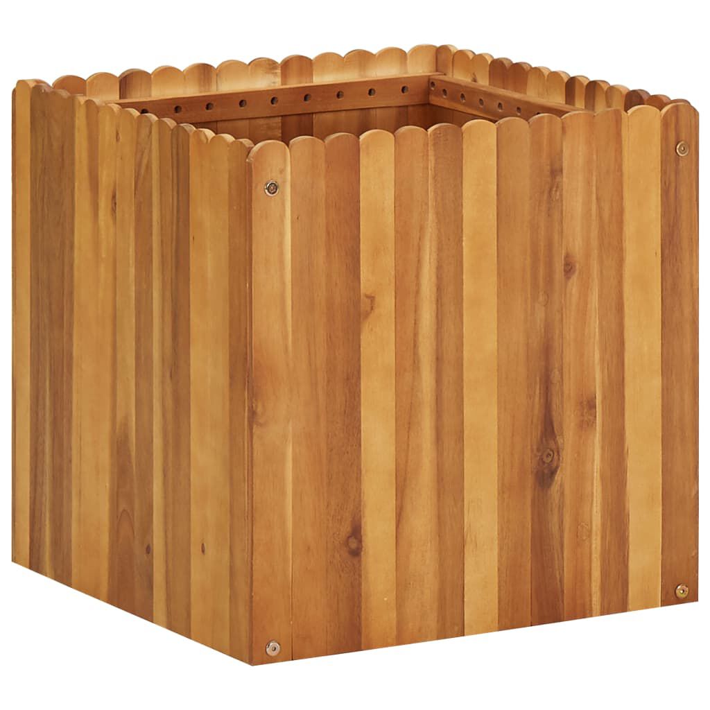 vidaXL Ζαρντινιέρα Υπερυψωμένη 50 x 50 x 50 εκ. από Μασίφ Ξύλο Ακακίας