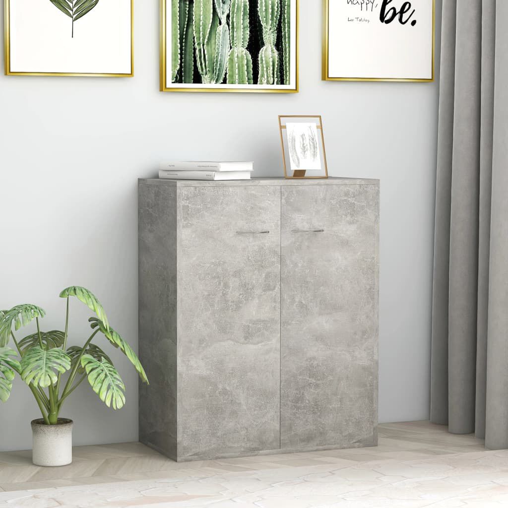 vidaXL Ντουλάπι Γκρι του Σκυροδέματος 60 x 30 x 75 εκ. από Επεξ. Ξύλο